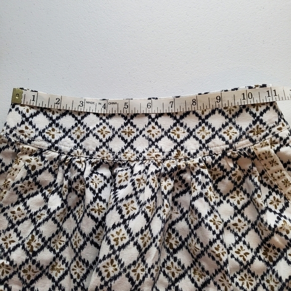 Ann Taylor Loft 00 Mini Skirt Blue & White Cottagecore Boho‎ pockets - Picture 8 of 8